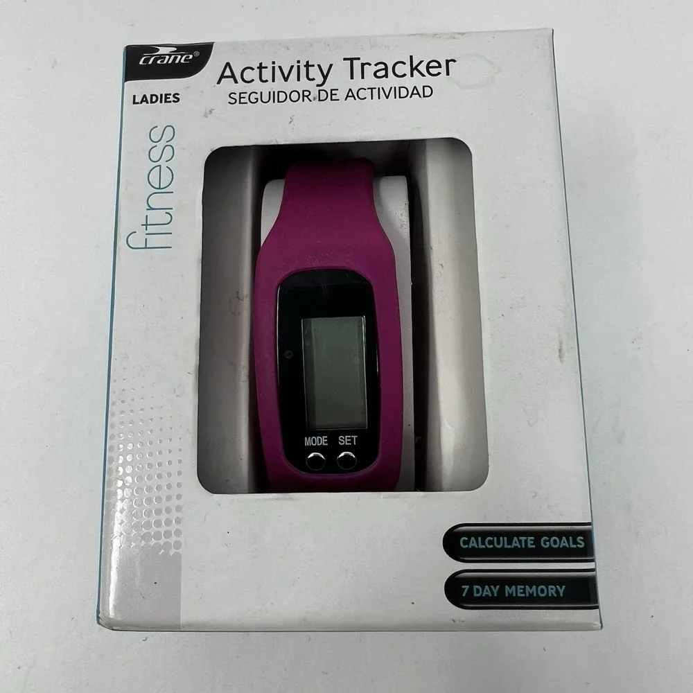 Crane Fitness Activity Tracker Pink Watch Calculate Goals